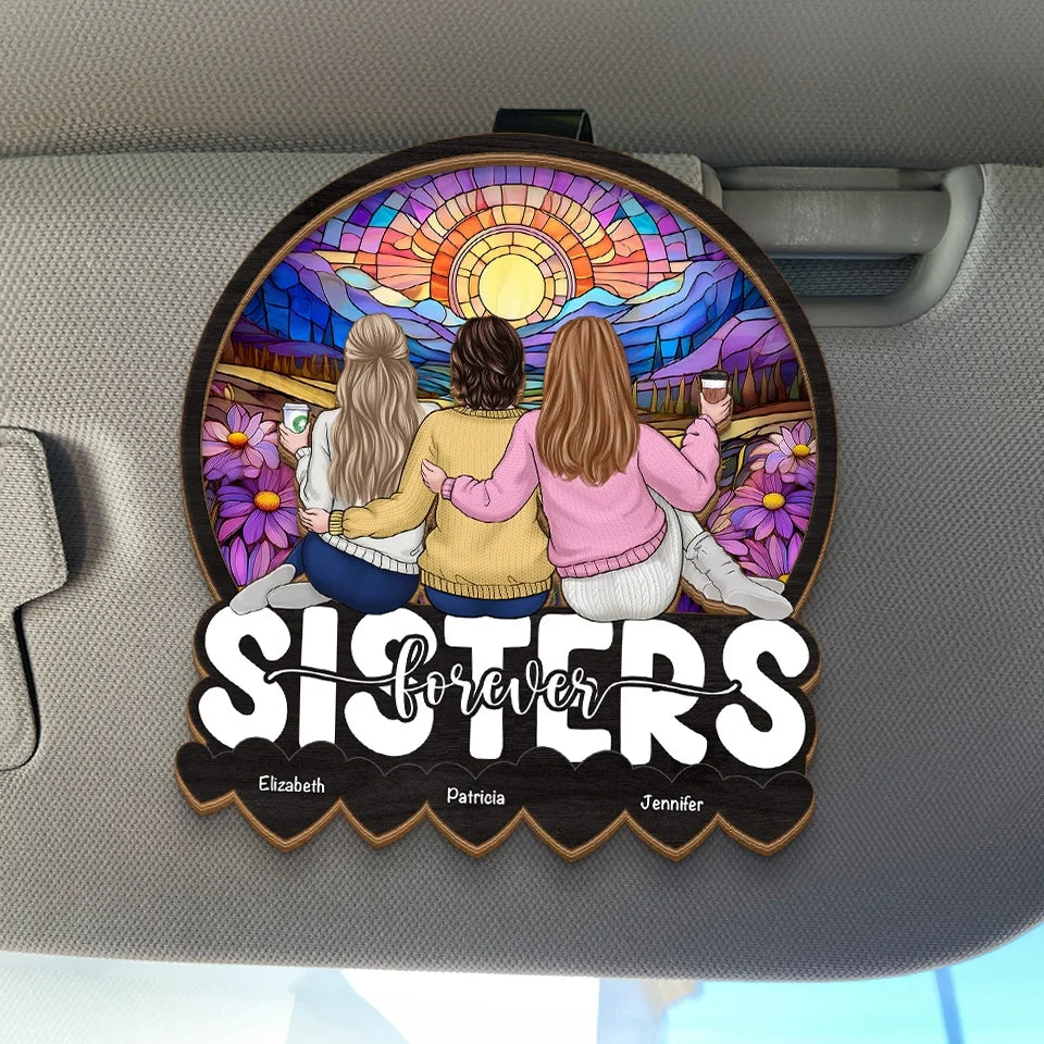 All The Jingle Ladies - Bestie Personalized Custom Car Visor Clip - Christmas Gift For Best Friends, BFF, Sisters