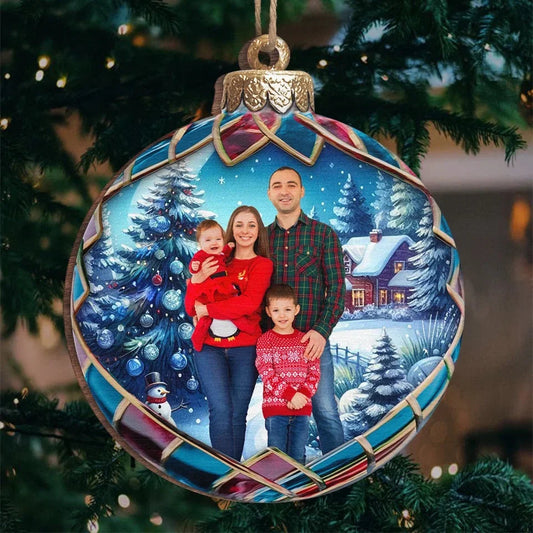 Custom Photo Christmas Good Cheer Is Found With Family - Family Personalized Custom Ornament - Wood Custom Shaped - Christmas Gift For Family Members