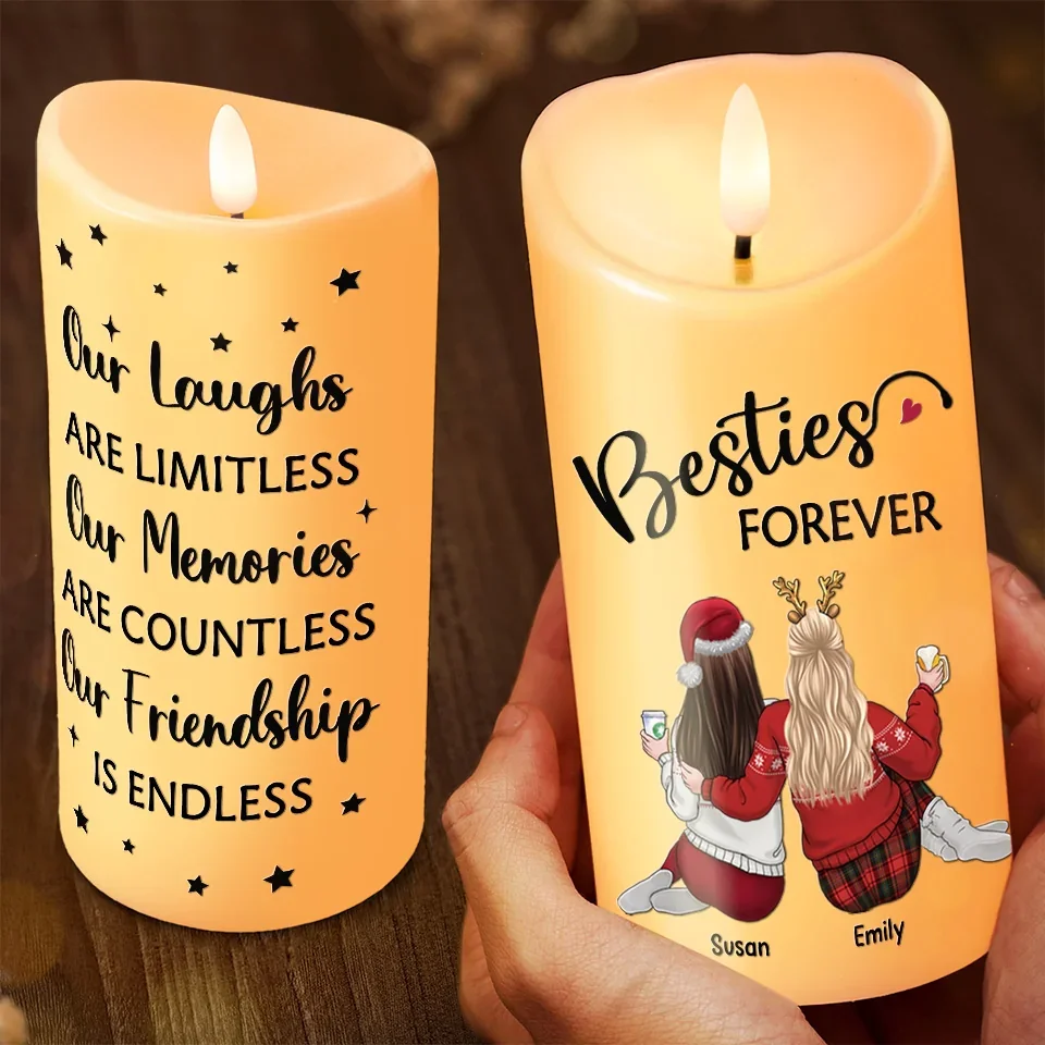 Our Friendship Is Endless - Personalized Custom LED Candle