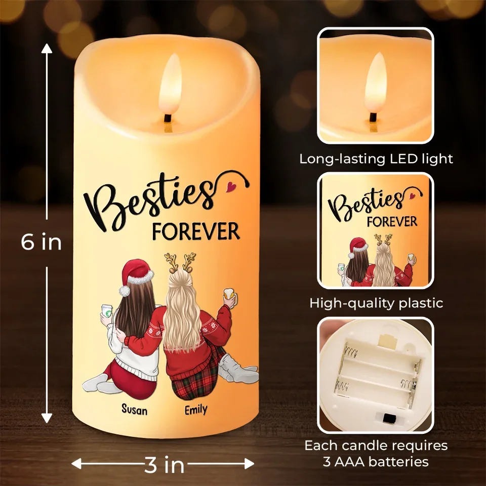 Our Friendship Is Endless - Personalized Custom LED Candle