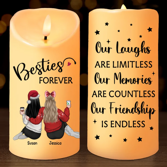 Our Friendship Is Endless - Personalized Custom LED Candle