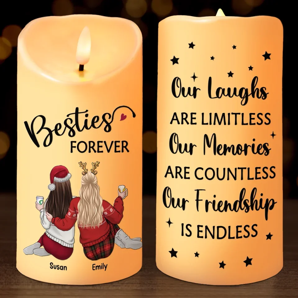 Our Friendship Is Endless - Personalized Custom LED Candle