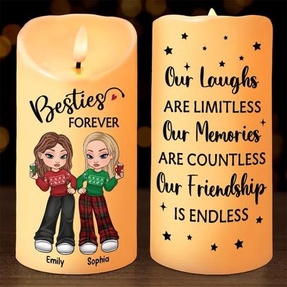 Life Is A Party, And You’re My Favorite Guest - Bestie Personalized Custom LED Candle - Christmas Gift For Best Friends, BFF, Sisters