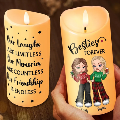 Life Is A Party, And You’re My Favorite Guest - Bestie Personalized Custom LED Candle - Christmas Gift For Best Friends, BFF, Sisters