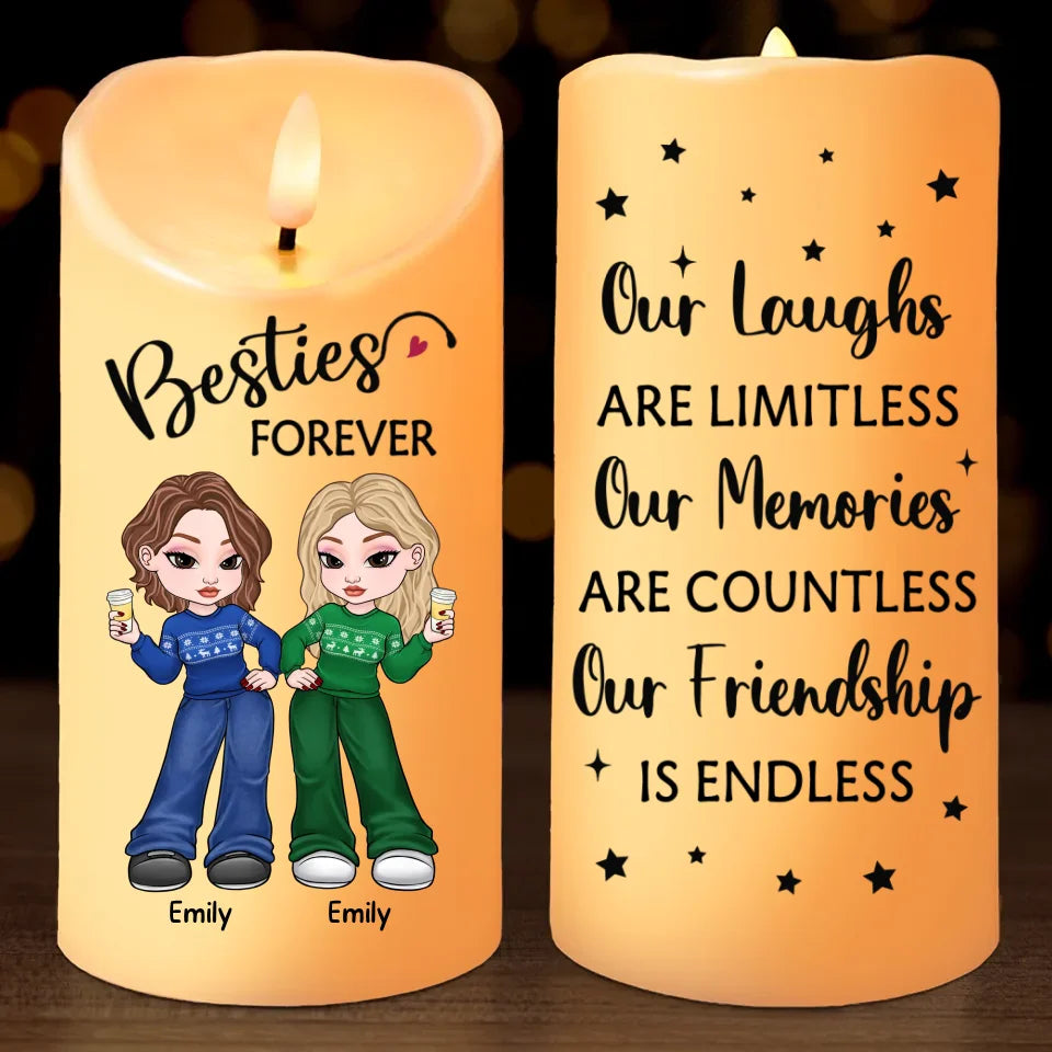 Life Is A Party, And You’re My Favorite Guest - Bestie Personalized Custom LED Candle - Christmas Gift For Best Friends, BFF, Sisters