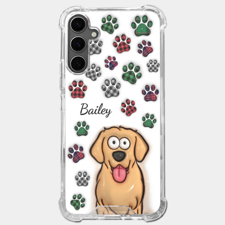 My Prints Follow Every Places You Go - Dog & Cat Personalized Custom 3D Inflated Effect Printed Clear Phone Case - Gift For Pet Owners, Pet Lovers