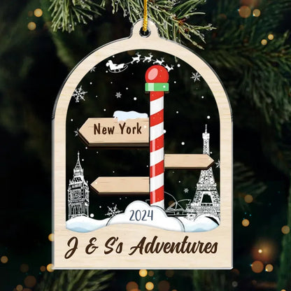 Always Say Yes To New Adventures - Travel Personalized Custom Ornament - Acrylic Custom Shaped - Christmas Gift For Family Members, Gift For Adventure Travel Lovers