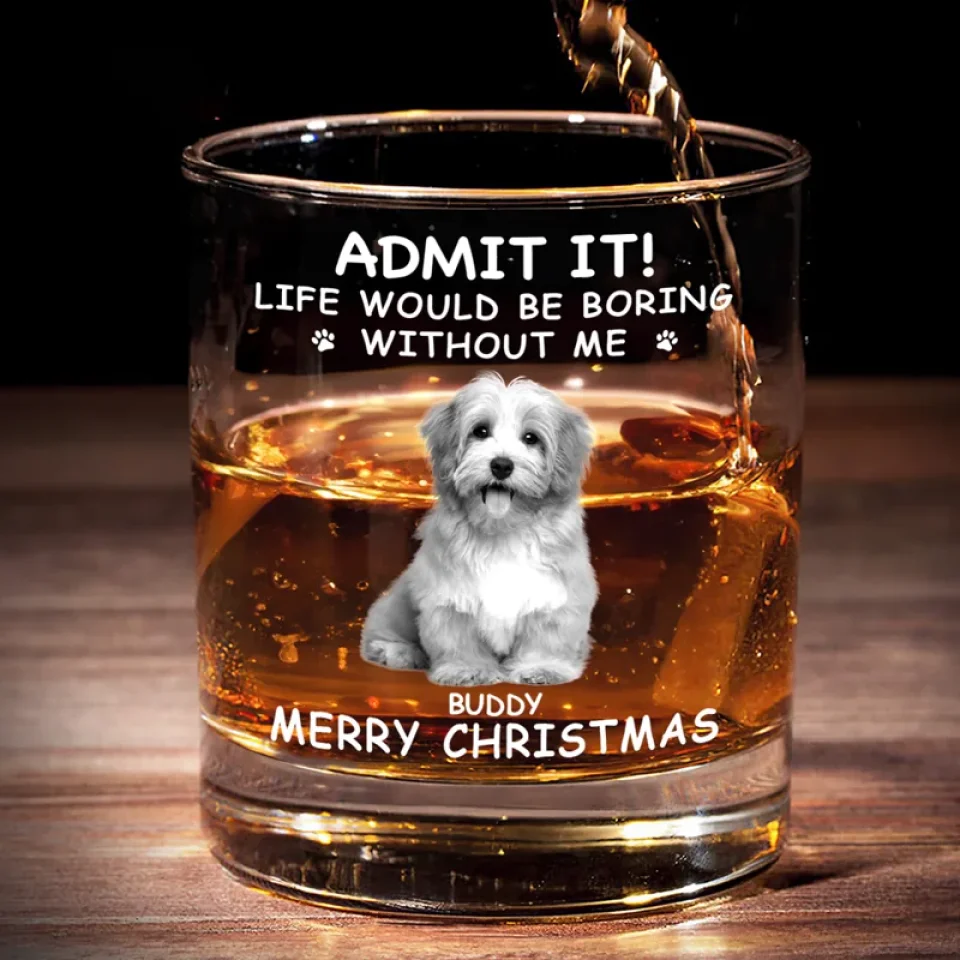 Custom Photo Pets Make Us Better Humans - Dog & Cat Personalized Custom Whiskey Glass - Gift For Pet Owners, Pet Lovers