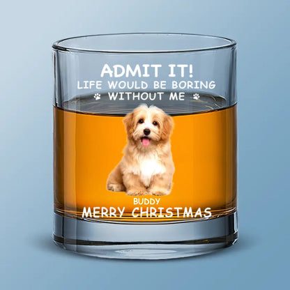 Custom Photo Pets Make Us Better Humans - Dog & Cat Personalized Custom Whiskey Glass - Gift For Pet Owners, Pet Lovers