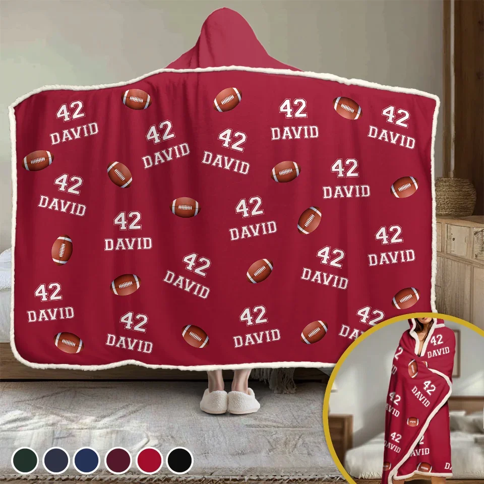 Work Hard, Dream Big - Personalized Custom Snuggle Blanket, Hoodie Blanket - Christmas Gift For Sport Lovers, Sport Players