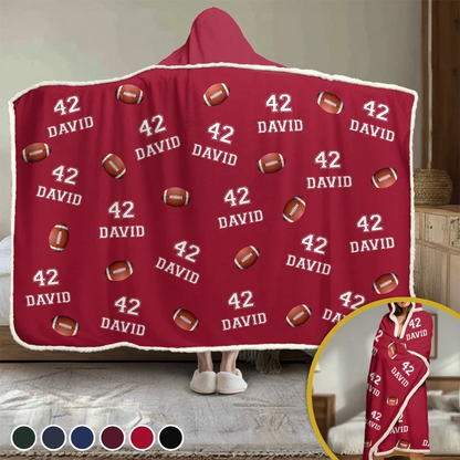 Work Hard, Dream Big - Personalized Custom Snuggle Blanket, Hoodie Blanket - Christmas Gift For Sport Lovers, Sport Players