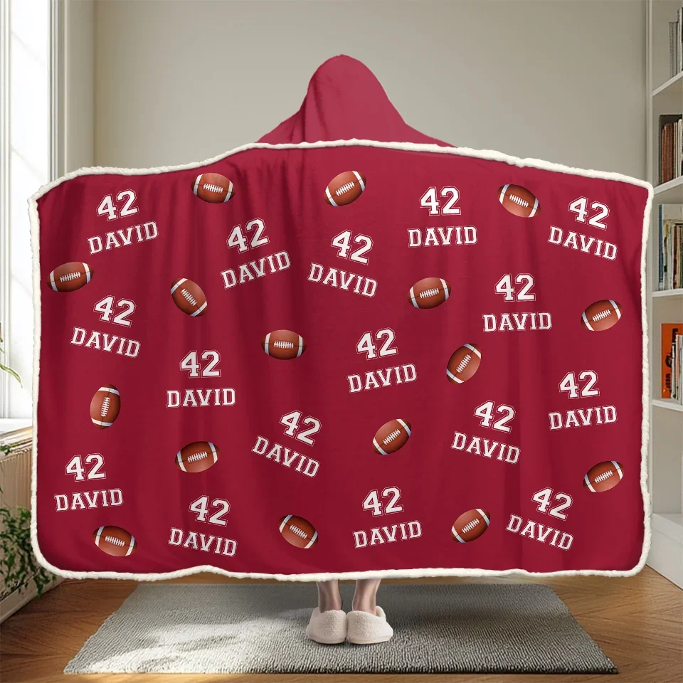 Work Hard, Dream Big - Personalized Custom Snuggle Blanket, Hoodie Blanket - Christmas Gift For Sport Lovers, Sport Players
