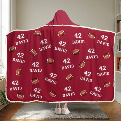 Work Hard, Dream Big - Personalized Custom Snuggle Blanket, Hoodie Blanket - Christmas Gift For Sport Lovers, Sport Players