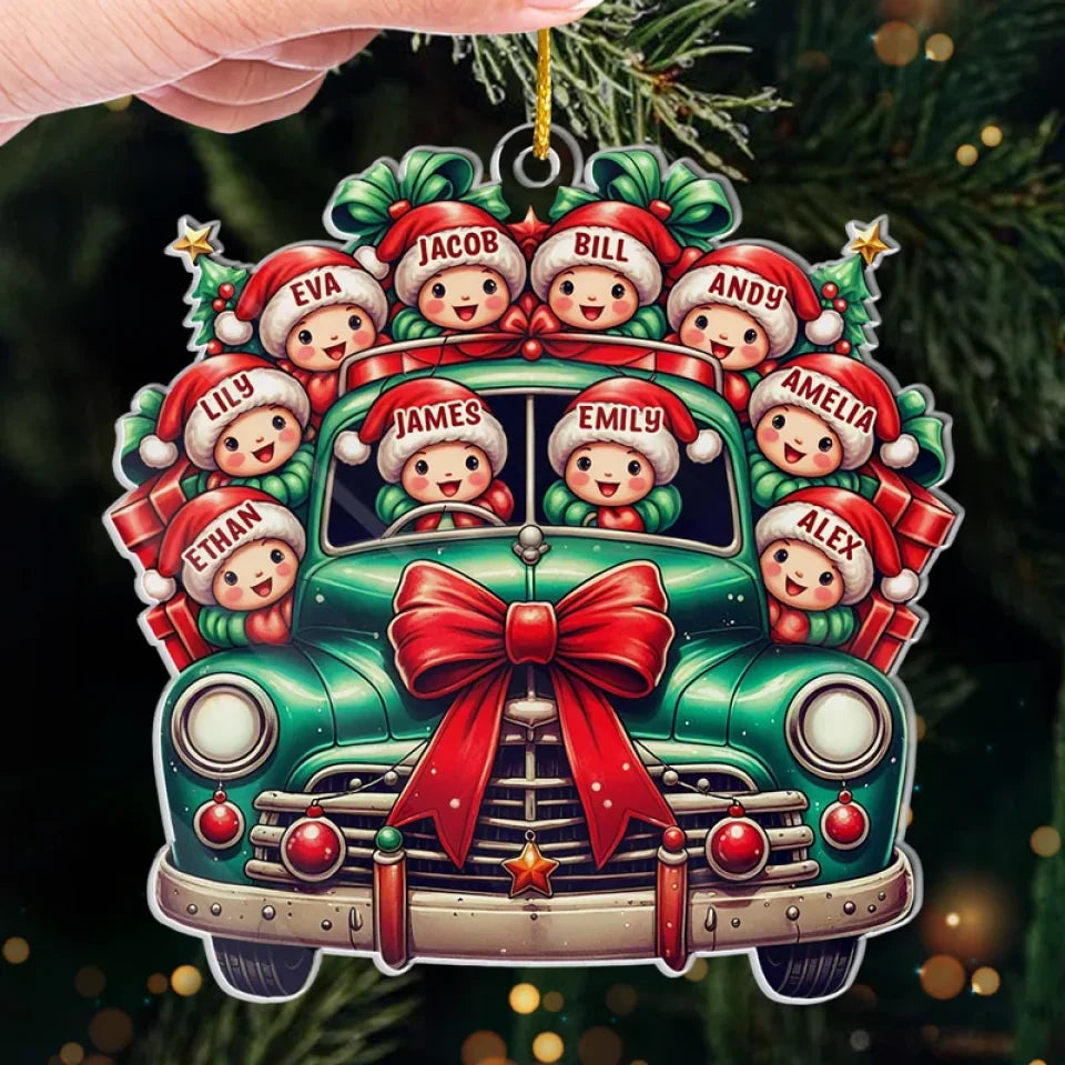 Family Over Everything - Family Personalized Custom Ornament - Acrylic Custom Shaped - Christmas Gift For Family Members