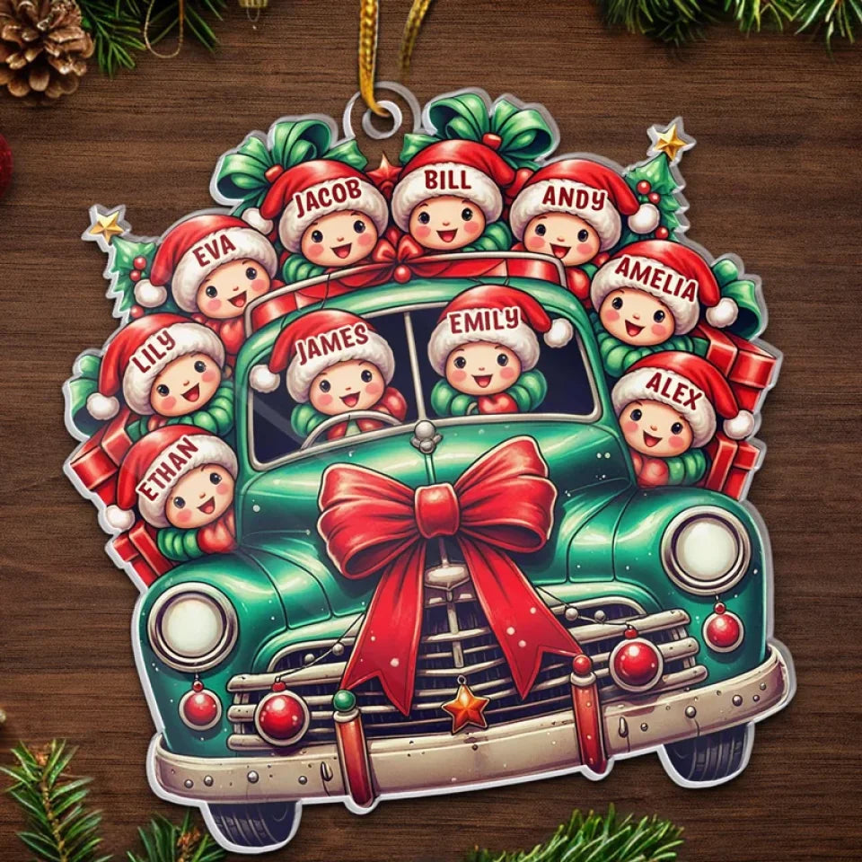 Family Over Everything - Family Personalized Custom Ornament - Acrylic Custom Shaped - Christmas Gift For Family Members