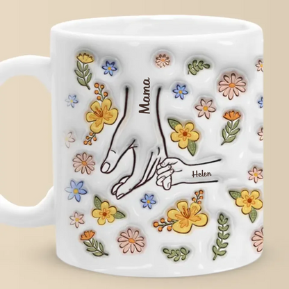 The Heart Of The Family, The Glue That Holds Us Together - Family Personalized Custom 3D Inflated Effect Printed Mug - Gift For Mom, Grandma