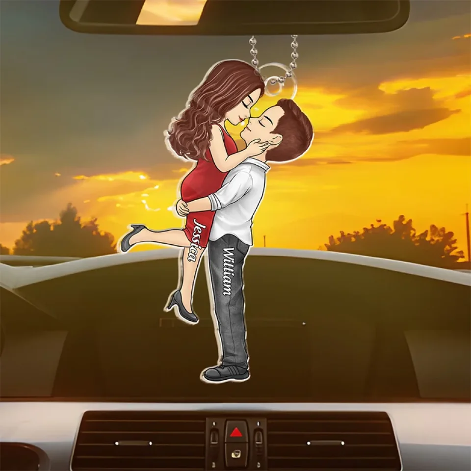 Our Love Is A Beautiful Symphony - Couple Personalized Custom Car Ornament - Acrylic Custom Shaped - Gift For Husband Wife, Anniversary, LGBTQ+