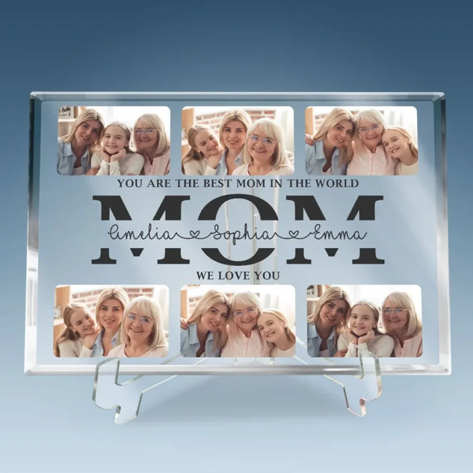 Custom Photo You Are The Best Grandma In The World - Family Personalized Custom Rectangle Shaped Acrylic Plaque - Gift For Mom, Grandma