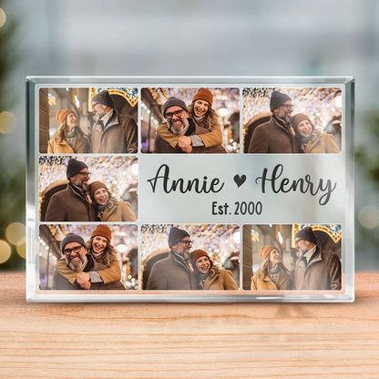 Custom Photo Building A Love Story That Will Last Forever - Couple Personalized Custom Rectangle Shaped Acrylic Plaque - Gift For Husband Wife, Anniversary