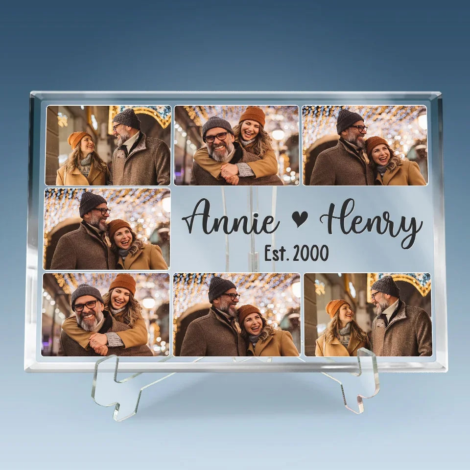 Custom Photo Building A Love Story That Will Last Forever - Couple Personalized Custom Rectangle Shaped Acrylic Plaque - Gift For Husband Wife, Anniversary