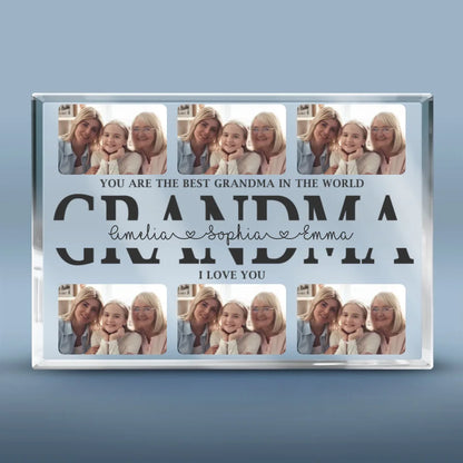 Custom Photo You Are The Best Grandma In The World - Family Personalized Custom Rectangle Shaped Acrylic Plaque - Gift For Mom, Grandma