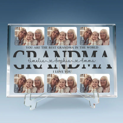 Custom Photo You Are The Best Grandma In The World - Family Personalized Custom Rectangle Shaped Acrylic Plaque - Gift For Mom, Grandma