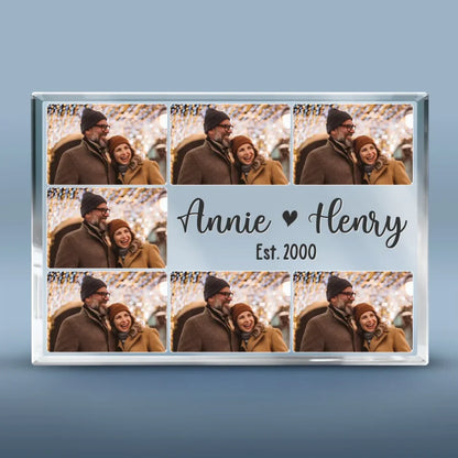 Custom Photo Building A Love Story That Will Last Forever - Couple Personalized Custom Rectangle Shaped Acrylic Plaque - Gift For Husband Wife, Anniversary