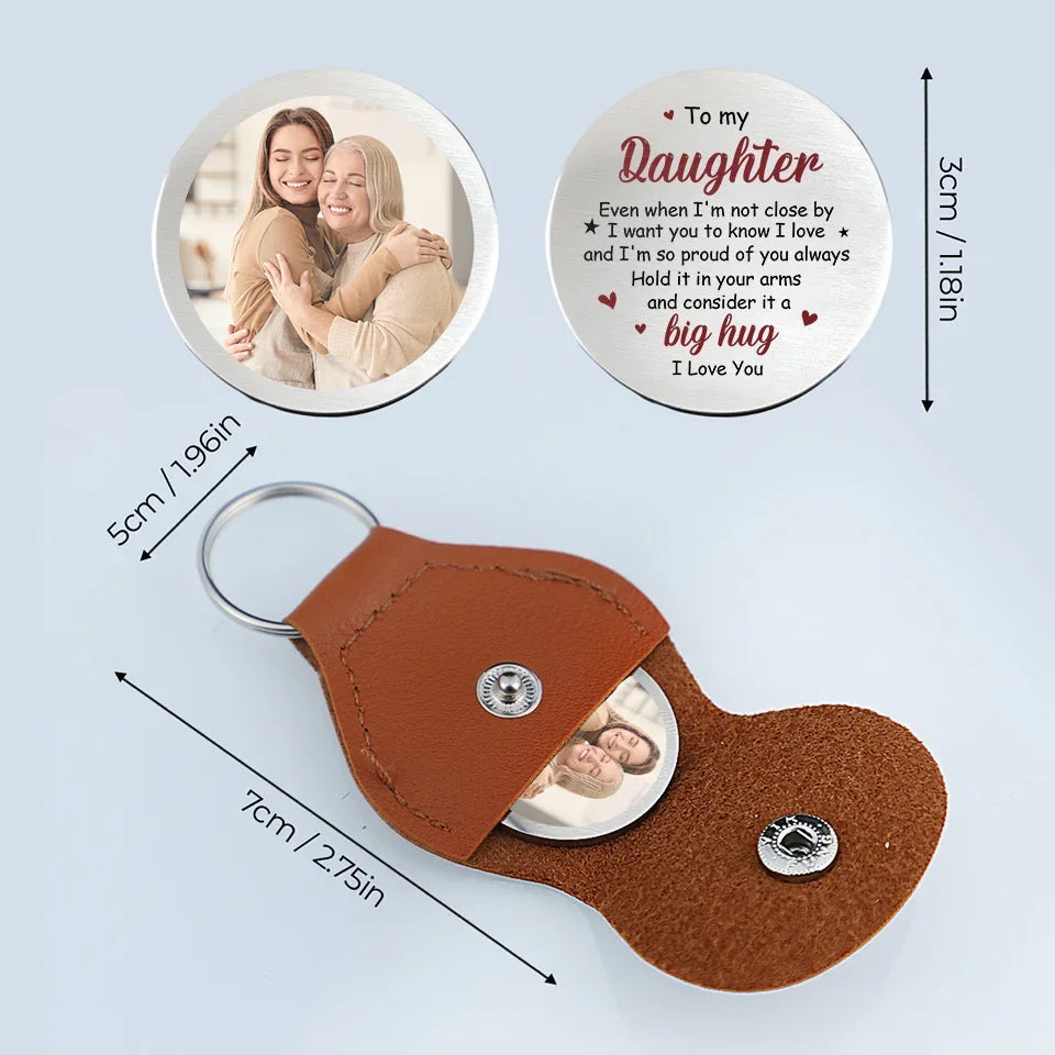 Custom Photo I Love You And I’m So Proud Of You - Family Personalized Custom Pocket Hug - Gift For Son, Daughter, Grandson, Granddaughter