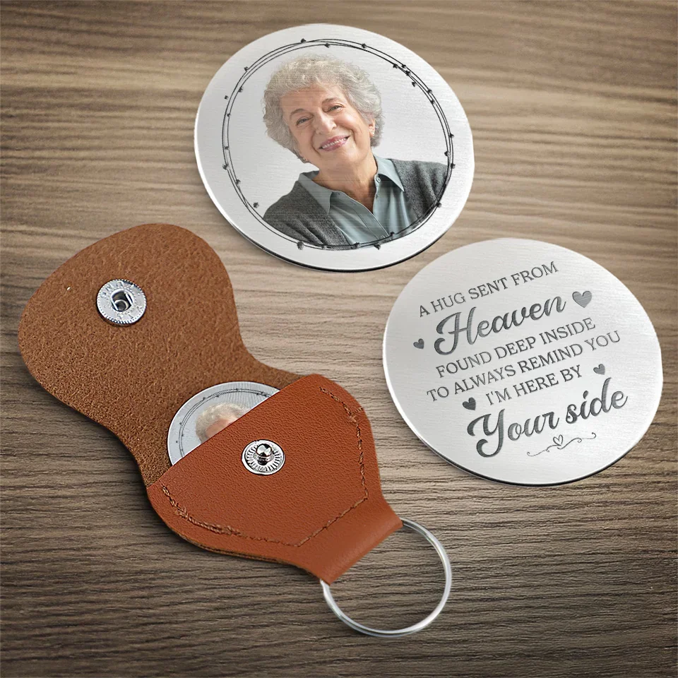 Custom Photo Pocket Hug - Personalized Memorial Sympathy Gifts For Loss Of Mom, Dad - A Beautiful Soul, Forever Cherished