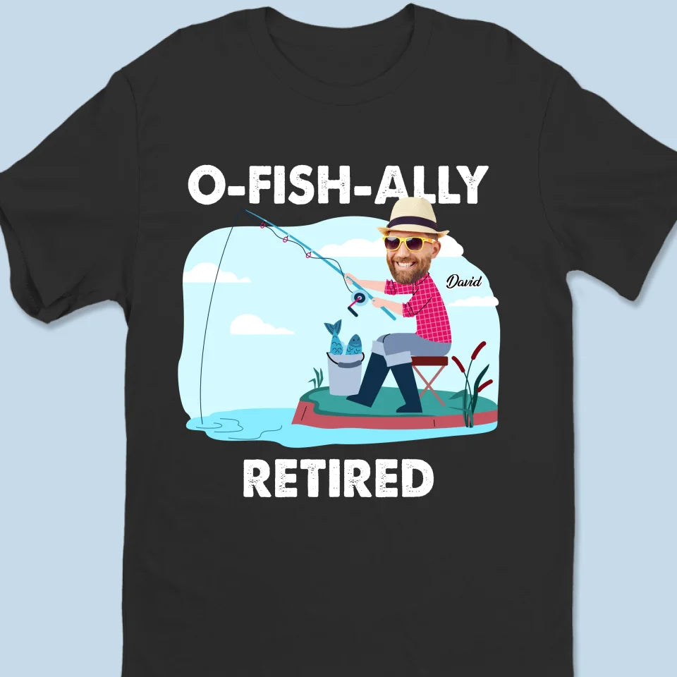 Custom Photo Go Fishing Is My Full-Time Now - Personalized Custom Unisex T-shirt, Premium T-shirt, Hoodie - Appreciation, Retirement Gift For Coworkers, Work Friends, Colleagues, Family Members