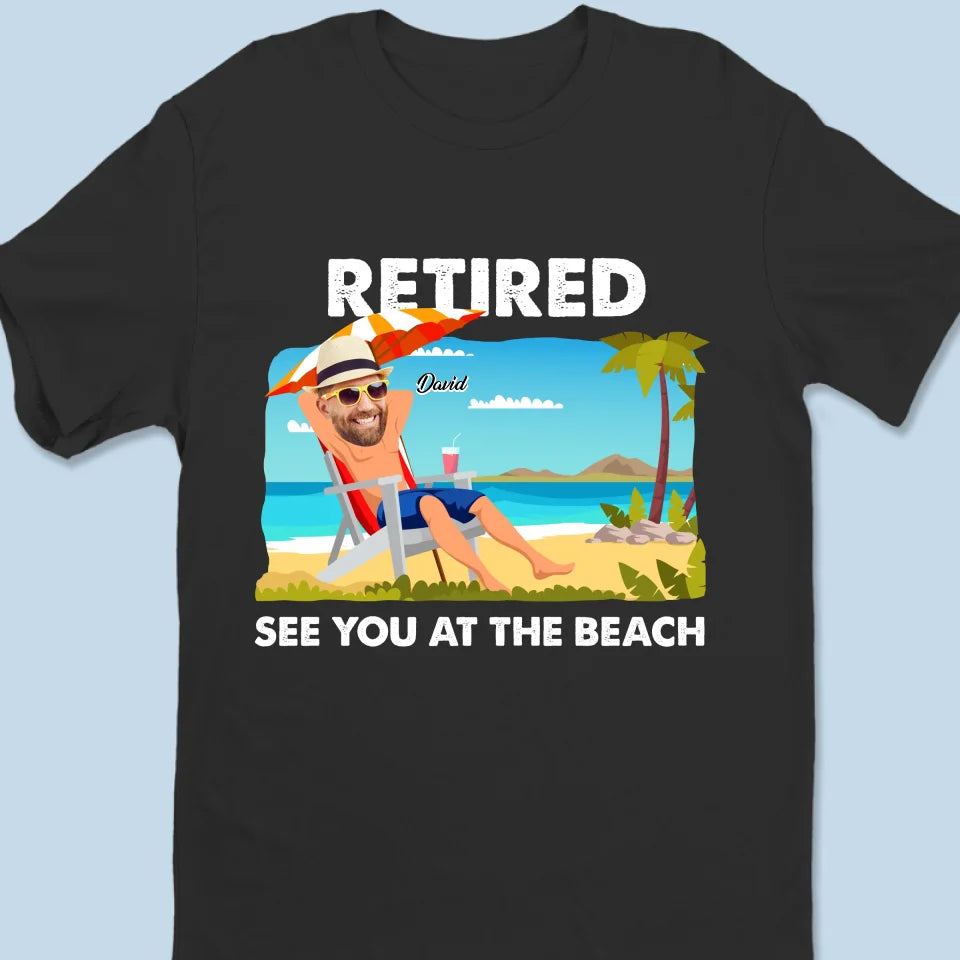 Custom Photo See You At The Beach - Personalized Custom Unisex T-shirt, Premium T-shirt, Hoodie - Appreciation, Retirement Gift For Coworkers, Work Friends, Colleagues, Family Members