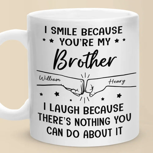 My Brother, My Hero, My Forever Support - Family Personalized Custom Mug - Gift For Family Members