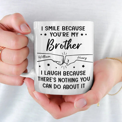 My Brother, My Hero, My Forever Support - Family Personalized Custom Mug - Gift For Family Members