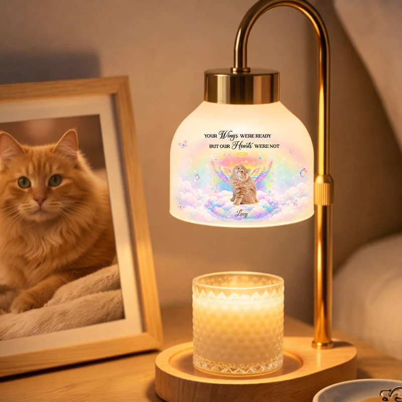 Your Light Will Always Shine in My Heart Pet Memorial - Personalized Candle Warmer Lamp - Heartfelt Remembrance Keepsake