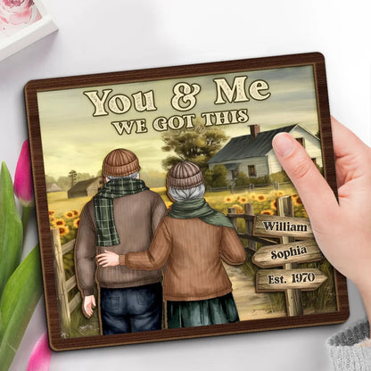 No Matter What, It’s Always You & Me - Couple Personalized Custom 2-Layered Wooden Plaque With Stand - Gift For Husband Wife, Anniversary