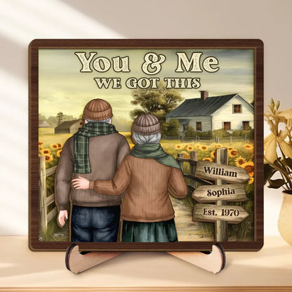No Matter What, It’s Always You & Me - Couple Personalized Custom 2-Layered Wooden Plaque With Stand - Gift For Husband Wife, Anniversary