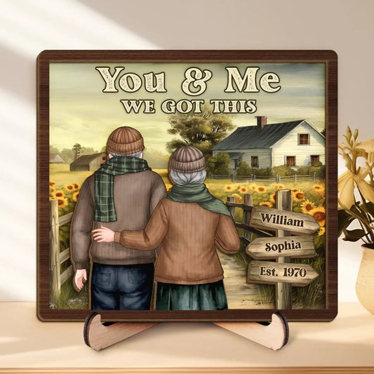 No Matter What, It’s Always You & Me - Couple Personalized Custom 2-Layered Wooden Plaque With Stand - Gift For Husband Wife, Anniversary