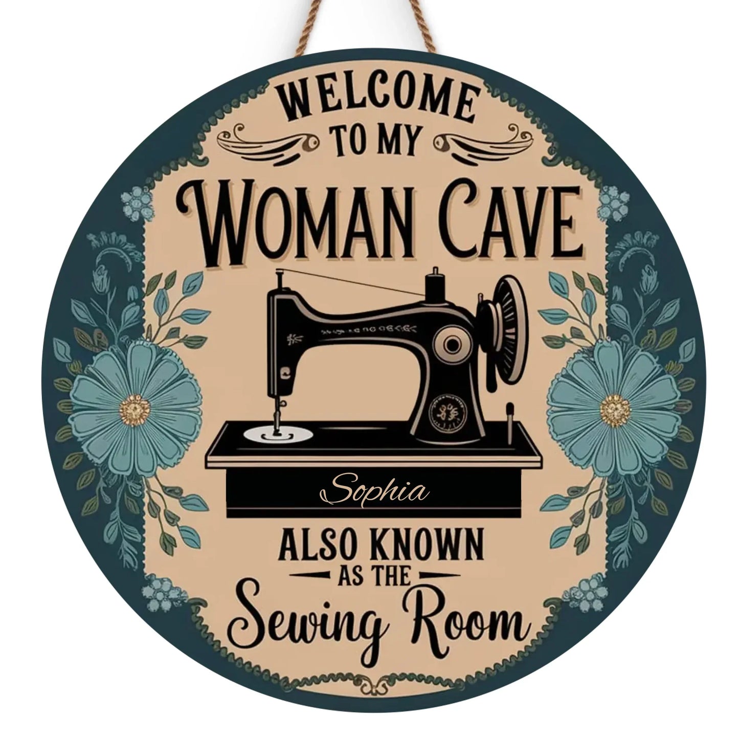 Welcome To My Woman Cave - Family Personalized Custom Shaped Home Decor Wood Sign - House Warming Gift For Yourself, Best Friends, Siblings, Family Members