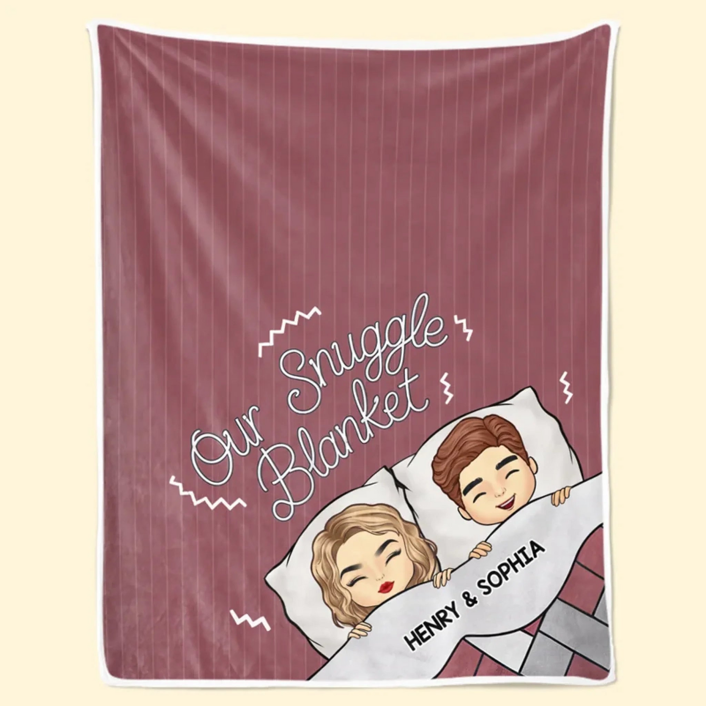 Our Cozy Corner - Couple Personalized Custom Blanket - Gift For Husband Wife, Anniversary