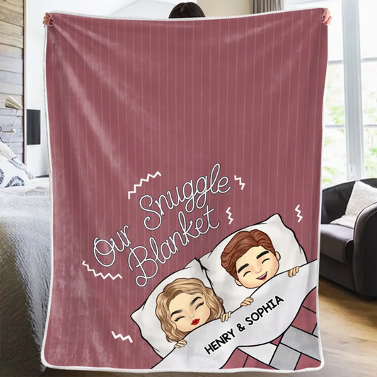 Our Cozy Corner - Couple Personalized Custom Blanket - Gift For Husband Wife, Anniversary