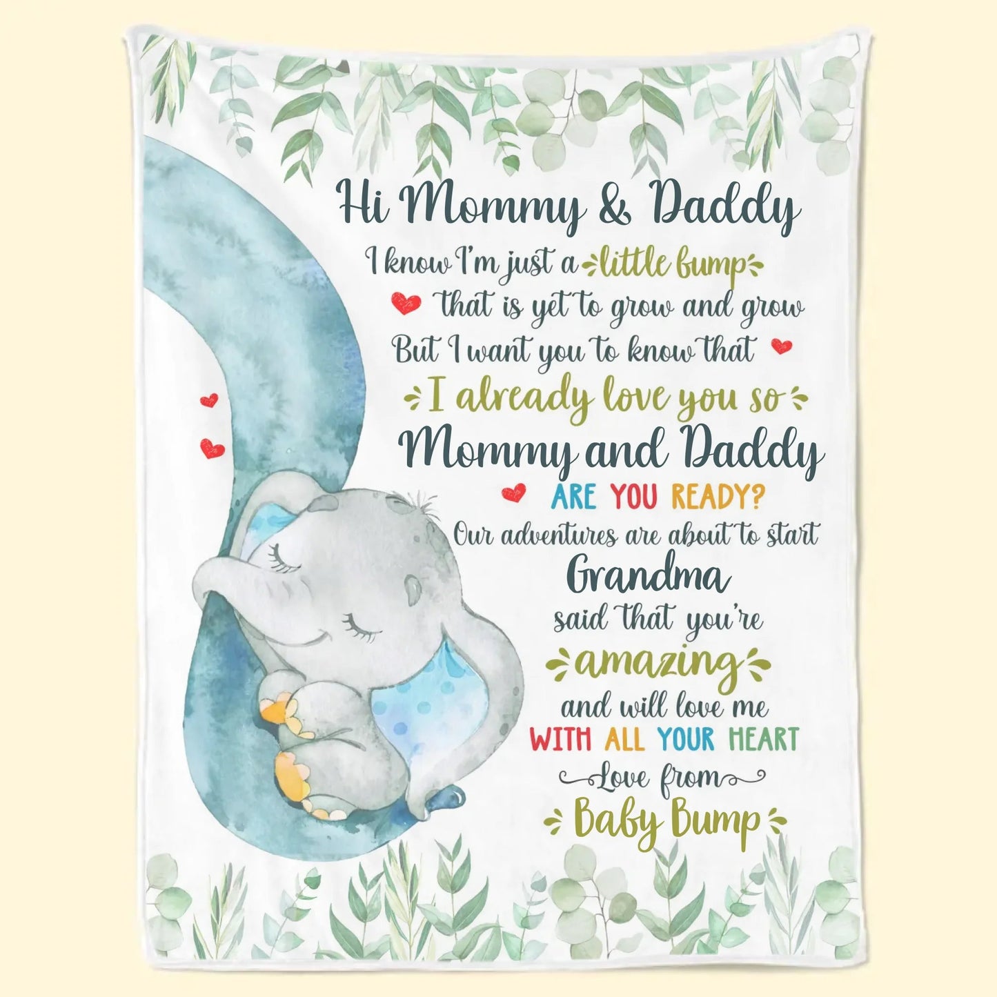 Custom Blanket - Personalized Baby Shower, Gender Reveal Gifts For New Moms, New Dads, New Parents - New Life, New Love, New Journey