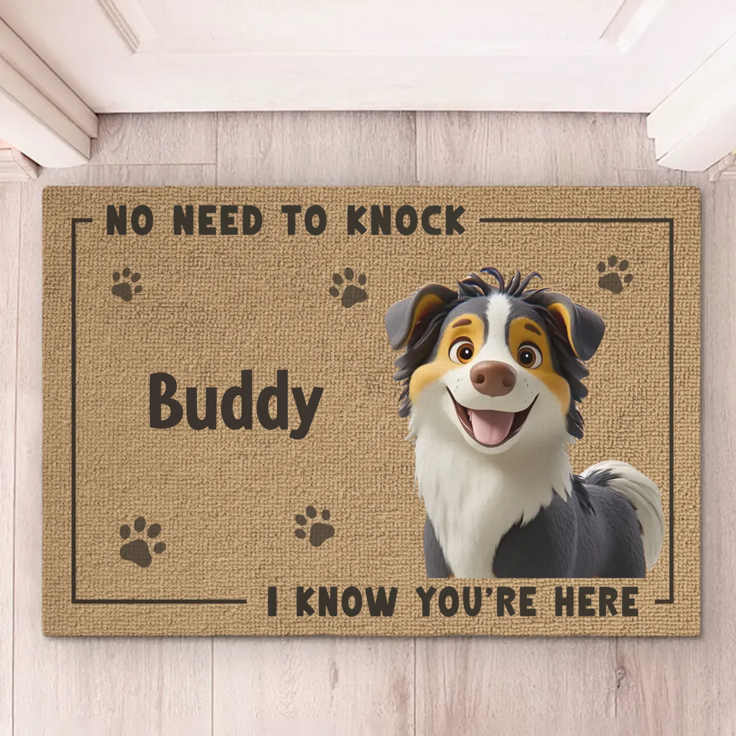This House Runs On Love And Dog Hair - Dog Personalized Custom Home Decor Decorative Mat - House Warming Gift For Pet Owners, Pet Lovers