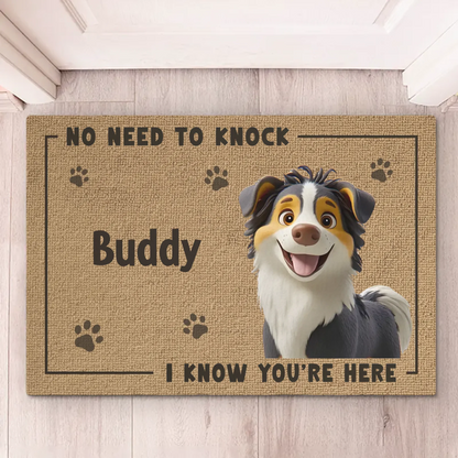 This House Runs On Love And Dog Hair - Dog Personalized Custom Home Decor Decorative Mat - House Warming Gift For Pet Owners, Pet Lovers