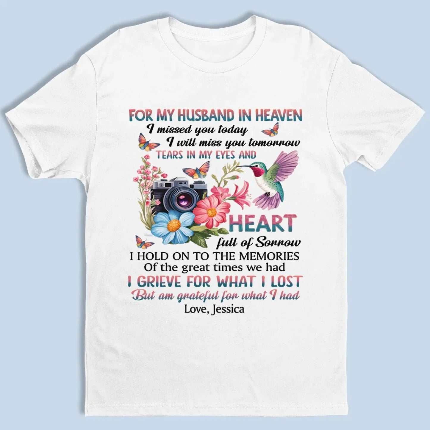 Missing You Every Day, Loving You Always - Memorial Personalized Custom Unisex T-shirt, Premium T-shirt, Hoodie - Sympathy Gift For Family Members