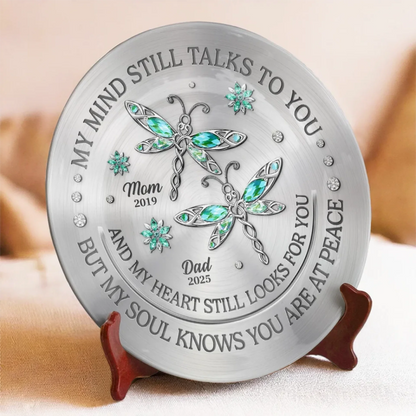 Gone, But Always Remembered - Memorial Personalized Custom Ceramic Plate - Sympathy Gift For Family Members