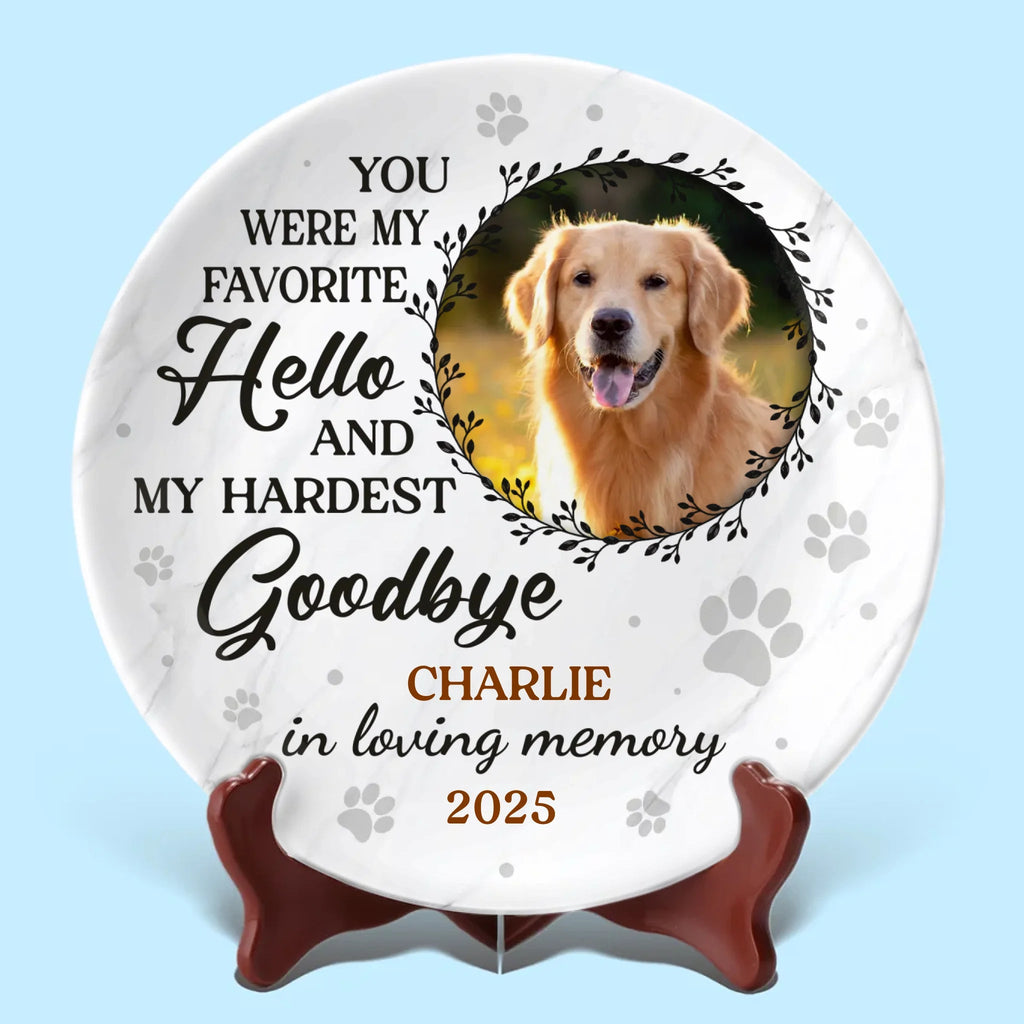 Custom Photo Rest In Peace, Sweet Soul - Memorial Personalized Custom Ceramic Plate - Sympathy Gift For Pet Owners, Pet Lovers