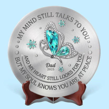Gone, But Always Remembered - Memorial Personalized Custom Ceramic Plate - Sympathy Gift For Family Members