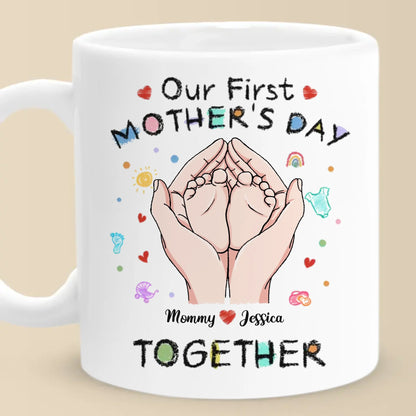 Tiny Toes, Big Love - Family Personalized Custom Mug - Mother's Day, Baby Shower Gift, Gift For First Mom
