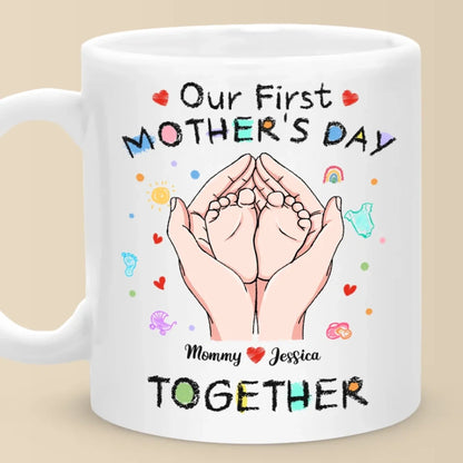 Tiny Toes, Big Love - Family Personalized Custom Mug - Mother's Day, Baby Shower Gift, Gift For First Mom