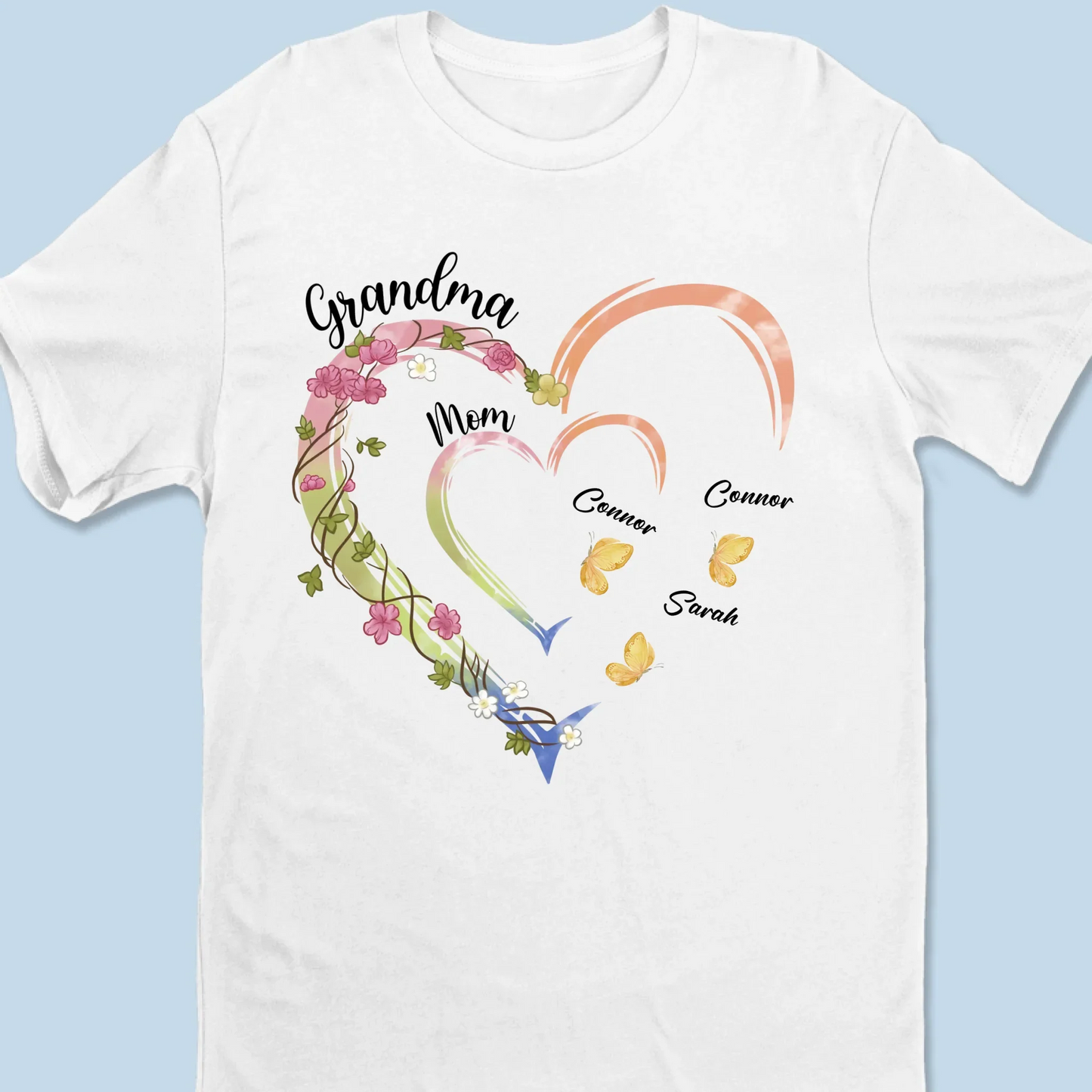 Family Is Where Love Is Endless - Family Personalized Custom Unisex T-shirt, Premium T-shirt, Hoodie - Gift For Mom, Grandma